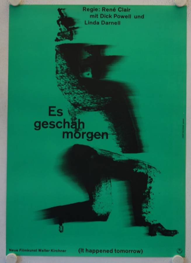 Es geschah morgen originales deutsches Filmplakat (R60s)